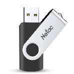 Флешка USB Netac U505 (NT03U505N-128G-20BK), 128Gb, USB 2.0, R/W 70/30, черный/серебристый, фото3