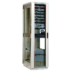 Шкаф телеком. напольный 42U (600x600) дверь стекло (ШТК-М-42.6.6-1ААА) (3 коробки), фото4
