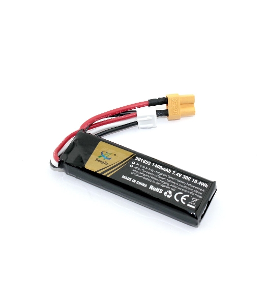 Портативный аккумулятор Li-Pol 7.4v 501855 1400mah разъем XT30-plug
