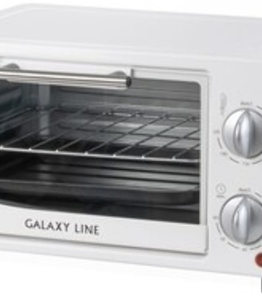 Мини-печь Galaxy Line GL 2626, белый, 10 л, 1000 Вт, таймер на 60 минут, индикатор работы, автоотключение