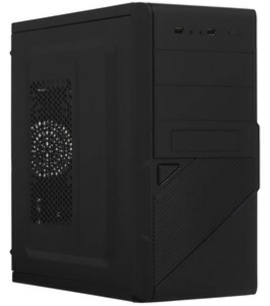 Компьютерный корпус ExeGate EX284019RUS Minitower BA-201 Black, mATX, (AA450, 80мм), 2*USB, Audio