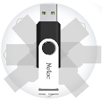Флешка USB Netac U505 (NT03U505N-128G-20BK), 128Gb, USB 2.0, R/W 70/30, черный/серебристый, фото 1