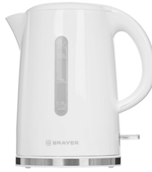 Чайник электрический BRAYER BR6108 1.7 л, 2200 Вт, белый