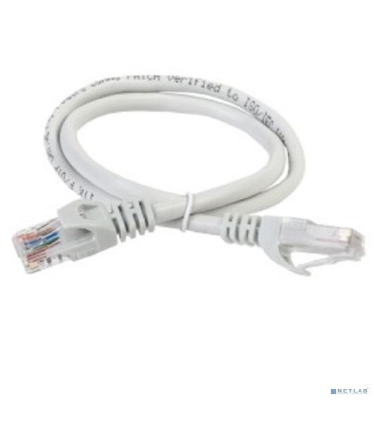 Коммутационный шнур ITK PC01-C5EU-02M (патч-корд), кат.5Е UTP, 0,2м, серый