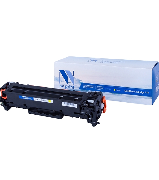 Картридж лазерный NVPrint совместимый HP CC532A/Canon718 Yellow для LJ Color CP2025/Canon i-SENSYSLBP-7200C(2800k)