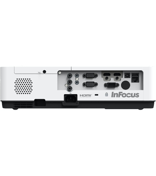 Проектор INFOCUS IN1049 3LCD, 5000 lm, WUXGA, 1.371.65:1, 50000:1, (Full 3D), 16W, 2хHDMI 1.4b, VGA in, CompositeIN, 3,5 мм audio IN, RCAx2 IN, USB-A, VGA out, 3,5 audio OUT, RS232, Mini USB B serv, RJ45, 3,3 кг