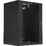 Шкаф настенный Next, 18U 550x450, стеклянная дверь, черный, фото3