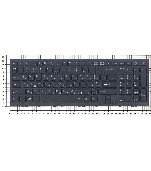 Клавиатура для ноутбука Sony Vaio VPC-EE VPCEE черная с черной рамкой