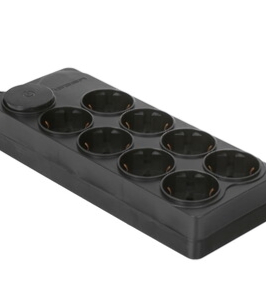 Сетевой фильтр Ippon BK-8-EU-3-10-B 3 м, 8 розеток, черный, коробка