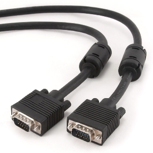 Кабель Gembird/Cablexpert VGA Premium 15M/15M, 3.0м, белый, тройной экран, феррит.кольца