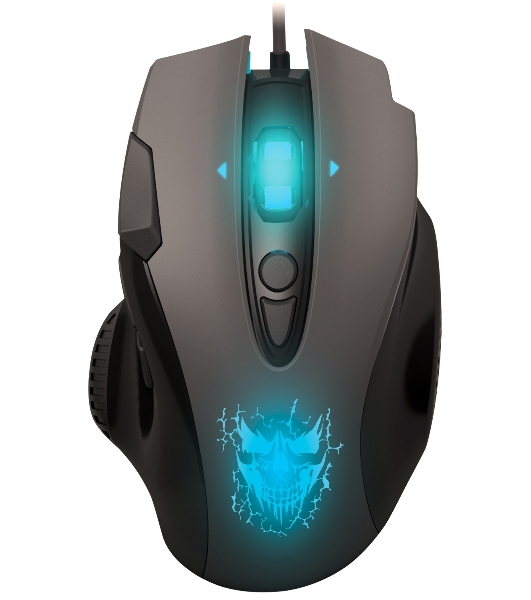 Мышь проводная Qumo Devastator M12 серый, 3200 dpi, USB, кнопки - 8