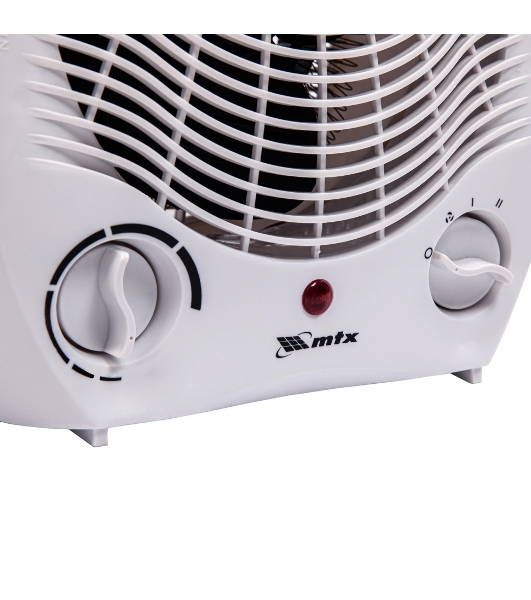 Тепловентилятор MTX FHS-2000, белый, 1000/2000 Вт, 25 м2, термостат