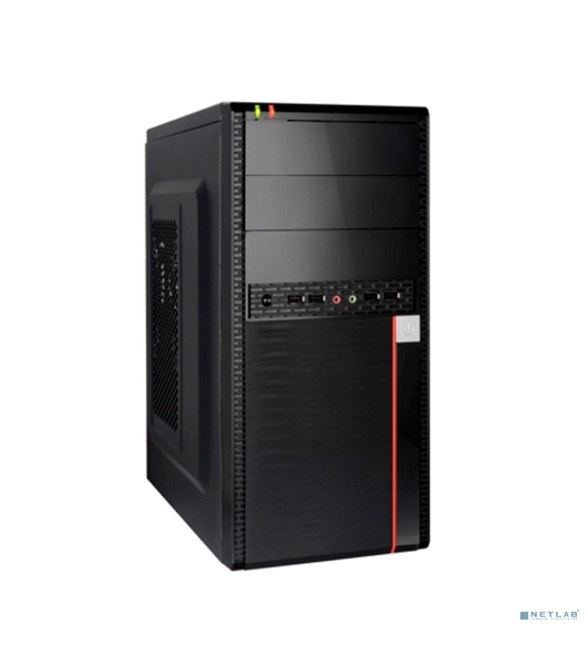 Компьютерный корпус Minitower ExeGate BA-204U-400W-8 (mATX, БП AA400 с вент. 8см, 2хUSB+2хUSB 3.0, аудио, черный)