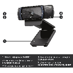 Веб-камера Logitech C920 1920x1080, 30 кадр/с, USB Type-A, микрофон (2 шт, шумоподавление), автоматическая фокусировка, автоосвещение, универсальное крепление, фото28