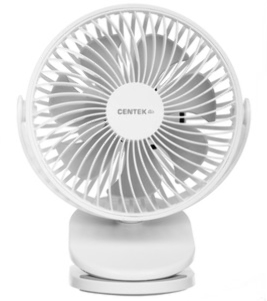 Вентилятор Centek CT-5045 белый, настольный, 5 Вт, 4 скорости, 15 см