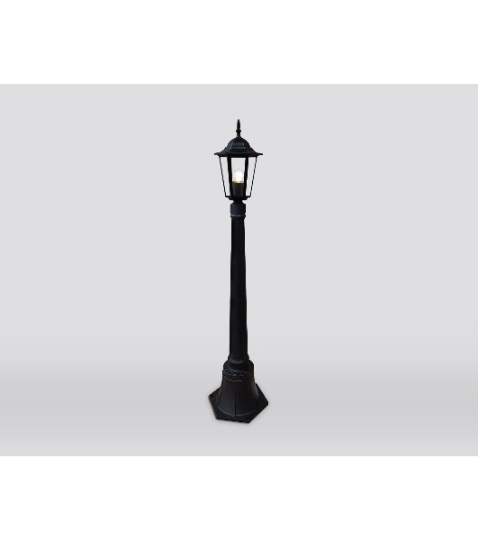Светильник Ambrella light ST2037 BK/CL черный/прозрачный IP54 E27 max 40W D150*1100