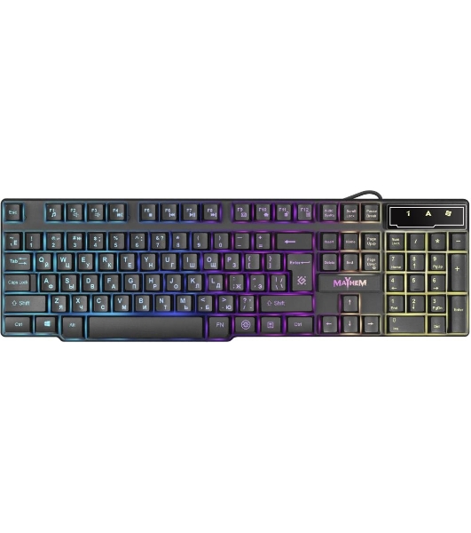 Клавиатура Defender Mayhem GK-360DL проводная, USB Type-A, чёрный