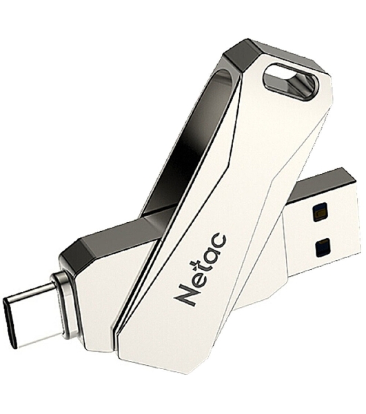 Флешка USB Netac U782C dual USB 3.0+TypeC 64Gb, retail version