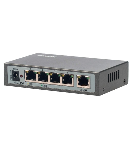 Коммутатор Falcon Eye FE-104POE-S, 4×100 Мбит/с PoE + 1×100 Мбит/с Uplink, неуправляемый