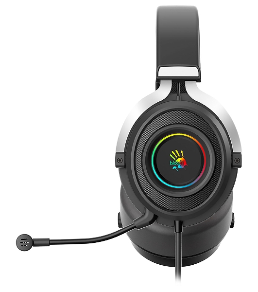 Гарнитура Bloody G535P чёрный/серебристый, проводная, подсветка