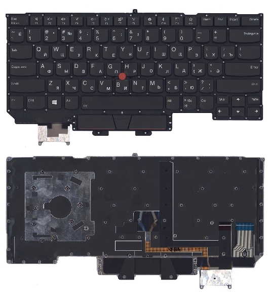 Клавиатура для ноутбука Lenovo ThinkPad X1 carbon Gen 5 2017 черная с подсветкой