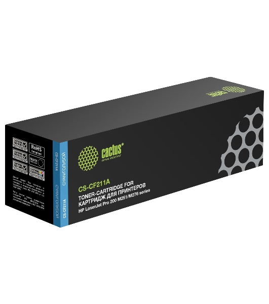 Картридж лазерный Cactus CS-CF211A голубой (1800 стр.) для HP LaserJet Pro 200 M251/M276