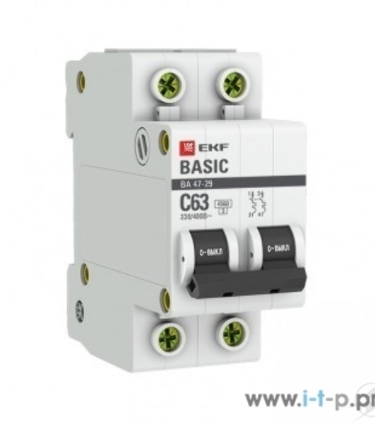 Выключатель автоматический EKF mcb4729-2-25C 2P 25А (C) 4,5кА ВА 47-29 EKF Basic