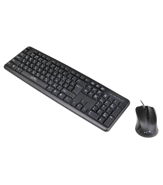 Комплект клавиатура+мышь Oklick 600M проводной, USB, 1200 DPI, чёрный