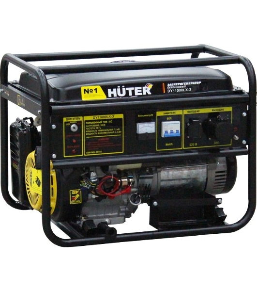 Электрогенератор бензиновый Huter DY11000LX-3, 9 кВт, 91 дБ, 85 кг
