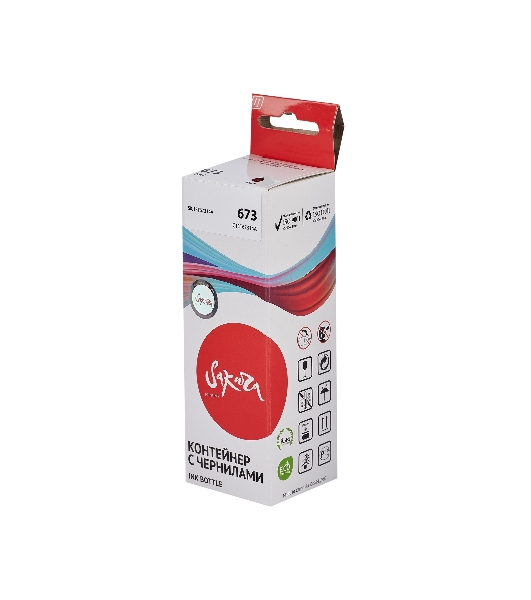 Контейнер с чернилами Sakura C13T67314A (673 BK) для Epson, черный, 3000 к., 70 мл.