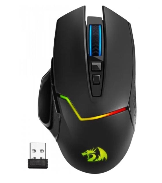 Мышь беспроводная Redragon Mirage Pro черный, 8000 dpi, радиоканал, USB, кнопки - 9