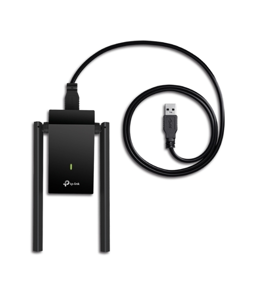 Адаптер TP-Link AC1300Mbps Dual-band High-Gain wireless USB adapter, 867Mbps at 5G and 400Mbps at 2.4G, two high gain antennas, USB 3.0, USB extension cable, support wave 2 MU-MIMO, full compatible with Windows and macOS.