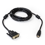 Кабель ExeGate EX284907RUS HDMI-DVI ExeGate EX-CC-HDMIM-DVIM-3.0 (19M/25M, dual link, 3м, 2 фильтра, позолоченные контакты), фото 1