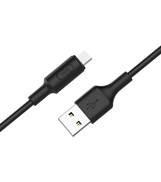Кабель USB 2.0 hoco X25, AM/microBM, черный, 1м