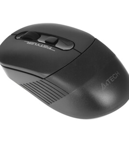 Мышь беспроводная A4Tech Fstyler FB10C черный/синий, 2000 dpi, радиоканал, Bluetooth, USB, кнопки - 4