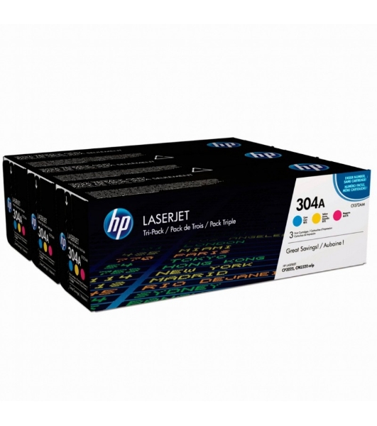 Картридж лазерный комплект HP CF372AM голубой/пурпурный/желтый для Color Laser Jet CP2025, CM2320mfp (3 х 2800)