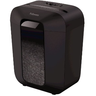 Шредер Fellowes PowerShred LX41 черный (секр.P-4)/перекрестный/8лист./17лтр./скрепки/скобы/пл.карты