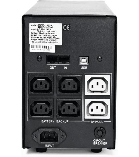 Источник бесперебойного питания Powercom Imperial IMD-1025AP 615Вт 1025ВА черный