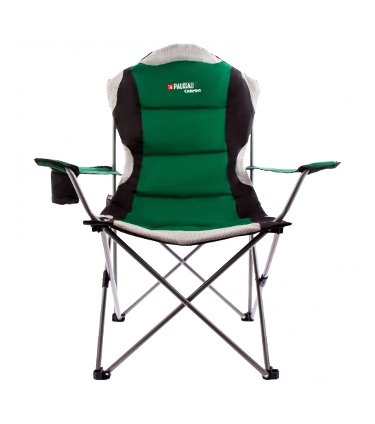 Кресло складное Palisad Camping с подлокотниками и подстаканником 60x60x110/92 см