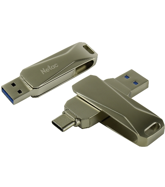 Флешка USB Netac U782C NT03U782C-128G-30PN dual USB 3.0+TypeC 128Gb, retail version