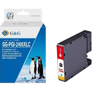 Картридж струйный G&G GG-PGI-2400XLC (PGI-2400XL C) голубой (20.4 мл) для Canon Maxify iB4040/iB4140/МВ5040/MB5140/МВ5340/MB5440