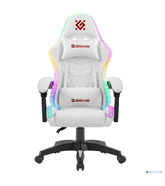 Кресло Defender CORE белый, экокожа, 120 кг, механизм качания