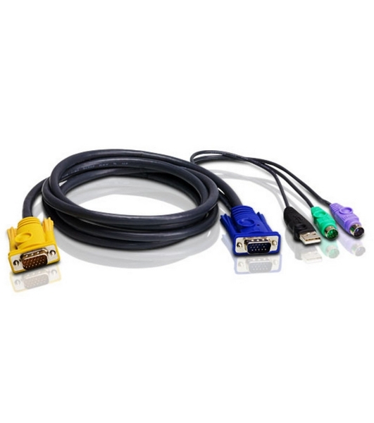 Кабель ATEN USB-PS/2 HYBRID CABLE.; 3M*2L-5303UP
