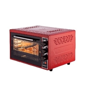 Электрическая плита Kraft КF-MO3804KR красный Мощность 1500(Вт),Объем 38(Л),Напряжение 220-240(В),Максимальная температура 320(°С),Внутренняя подсветка,Конвекция,Таймер отключения 90(Мин)
