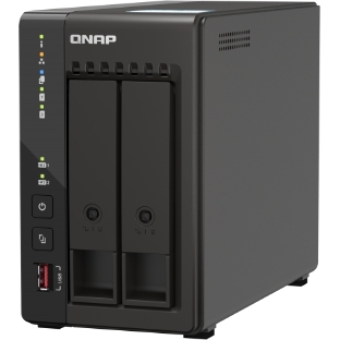 SMB QNAP TS-253E-8G NAS, 2-tray w/o HDD. 2xHDMI-port. 4-core Celeron J6412 2-2.6 GHz, 8Gb DDR, 2x2.5Gb LAN, 2 x M.2 2280 PCIe Gen 3 x2, 2x USB 3.2 Gen 2 (10Gbps) Port, 2x USB 2.0 port