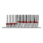 Набор удлиненных торцевых головок Matrix 1/4', 6-ти гр., CrV, 10шт., 4-13мм, фото7