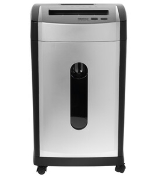 Шредер Office Kit S500 (2х15) белый (секр.P-5)/фрагменты/17лист./50лтр./скрепки/скобы/пл.карты/CD