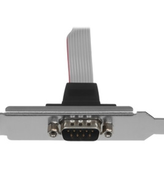 Планка на заднюю панель низкопрофильная Cablexpert CCDB9RECEPTACLE-LP, 1 порт COM/RS-232/DB9-M