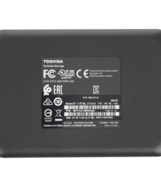 Внешний HDD 2.5' Toshiba Canvio Advance, 1TB, USB 3.2 Gen 1 Type-A, 5400 rpm, белый