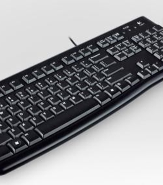 Комплект клавиатура+мышь Logitech MK120 проводной, USB, 1000 DPI, чёрный(заводская гравировка)